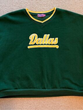 Edikted Green & Yellow Dallas V-Neck Sweater
